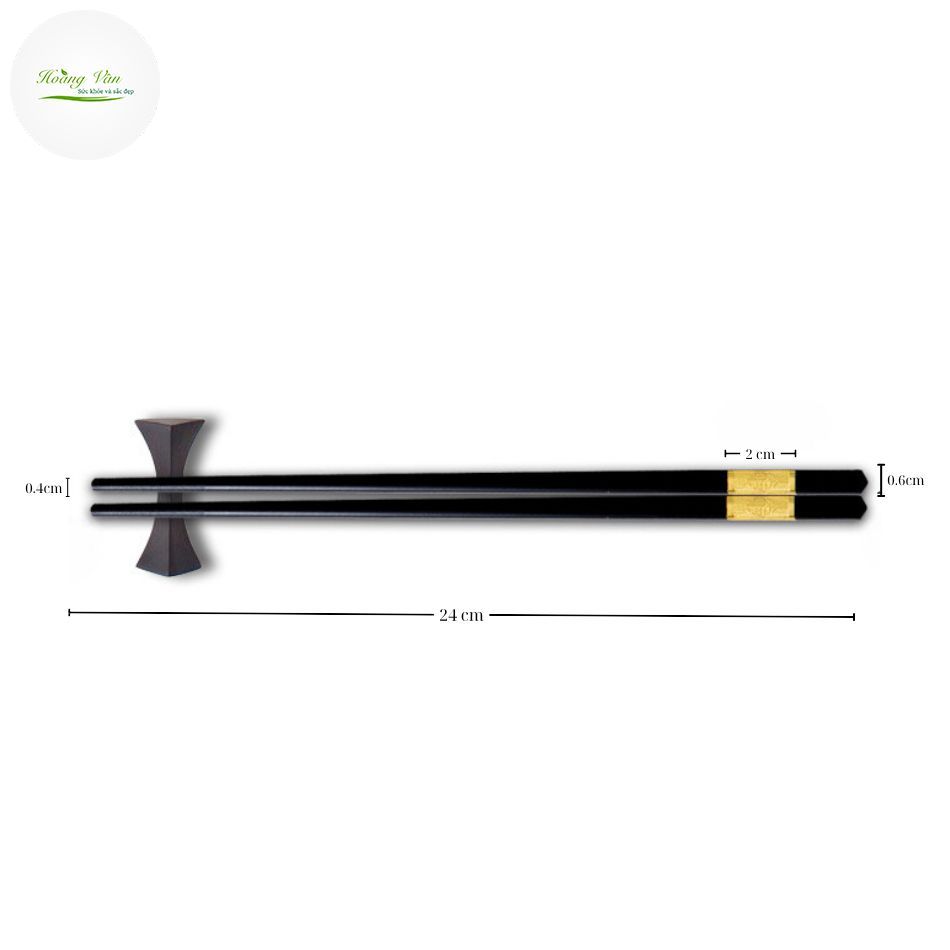 Bộ 10 đôi đũa khảm vàng phong cách Hàn Quốc - dài 27cm