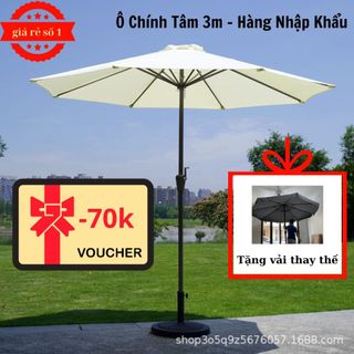 Ô Dù Chính Tâm Tròn 3m Nhập Khẩu Cao Cấp (Bảo Hành 12 Tháng)