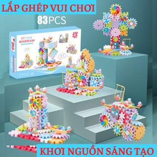 Đồ chơi Lắp ráp mô hình bánh răng xoay 83 chi tiết ,Xếp Hình Lego Giáo Dục Thông Minh Cho Bé
