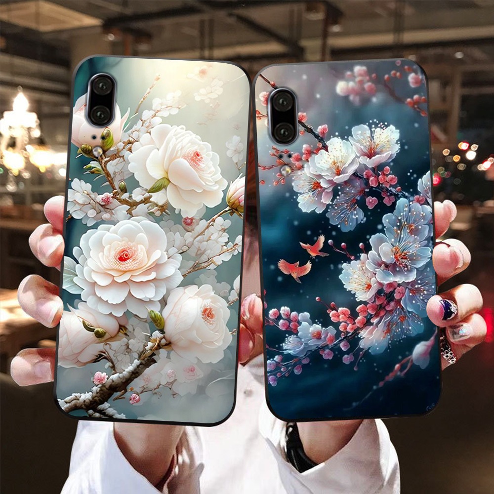 Ốp lưng huawei p20 / huawei p20 lite in hình hoa đào siêu đẹp