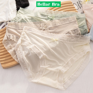 Quần lót nữ su viền ren gợi cảm, Quần chíp nữ đính nơ, đáy may 2 lớp không cộm Bellar Bra L--519