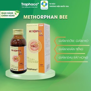 Siro Ho Methorphan Bee Traphaco Giảm Đờm, Giảm Ho, Đau Rát Họng, Khản Tiếng Cho Người Lớn Và Trẻ Em