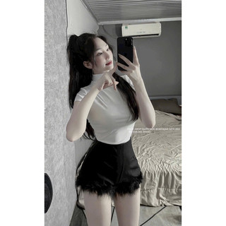 Áo thun trơn cổ lọ thời trang nữ đủ màu siêu xinh