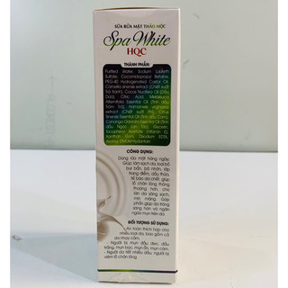 Sữa rửa mặt thảo mộc spa white, Sạch mụn, Ngừa thâm, Dưỡng mềm và ẩm da - 120ml