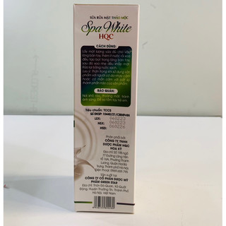 Sữa rửa mặt thảo mộc spa white, Sạch mụn, Ngừa thâm, Dưỡng mềm và ẩm da - 120ml