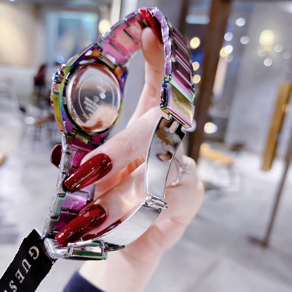 Đồng hồ nữ Guess GW0464L4 Ladies Iridescent Iridescent Multi-function Watch, Authentic, fullbox, Luxury diamond watch
