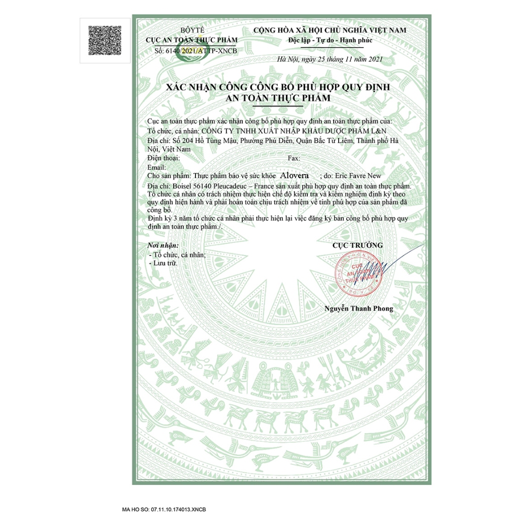 Alovera Vitamin E - chính hãng Pháp - chống lão hóa da, giảm thâm nám