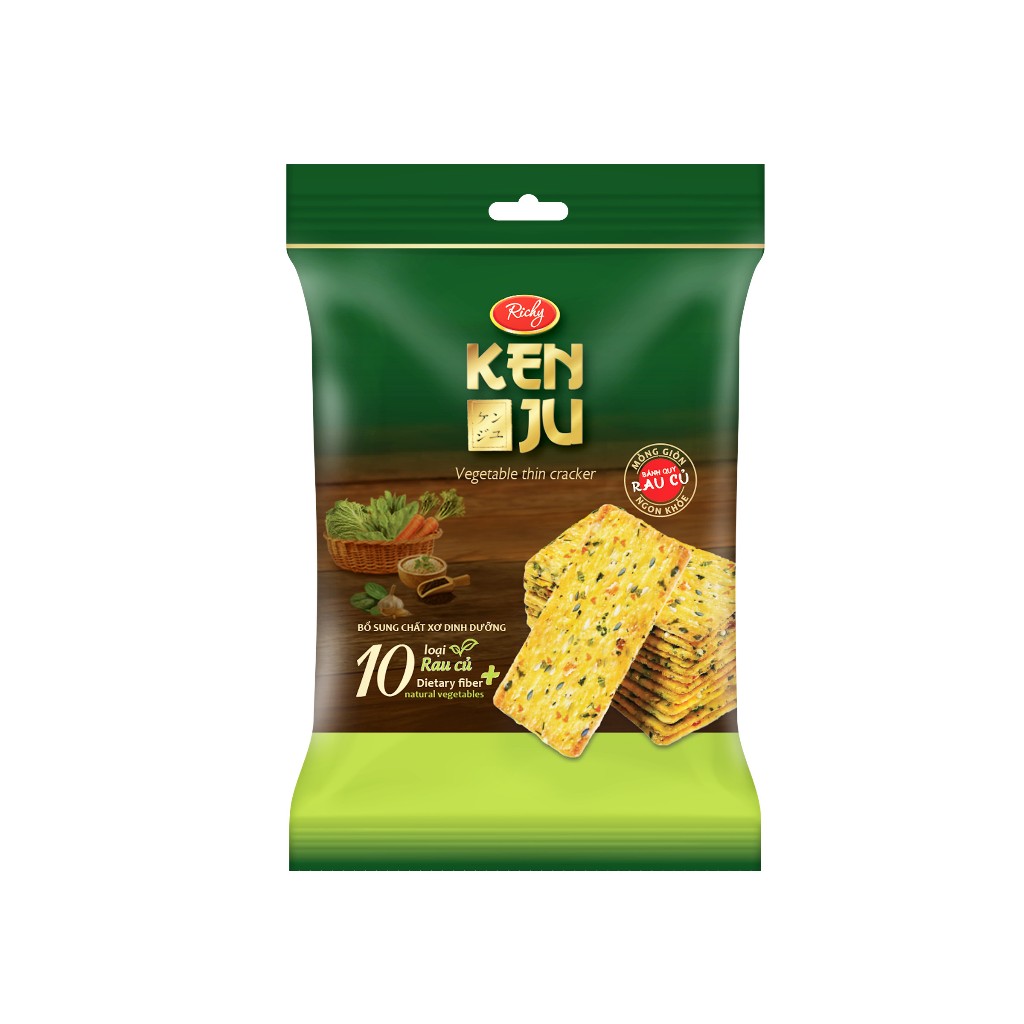 Bánh quy Kenju Richy vị rau củ túi 192g