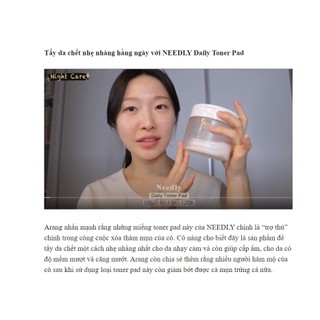 [HSD:21/11/2026]Bông tẩy tế bào chết Toner Pad Needly