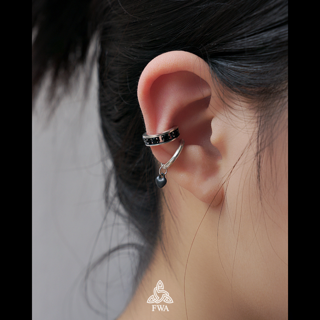 Khuyên bạc nam nữ FWA earCuff Poker Spade - FWAoriginals