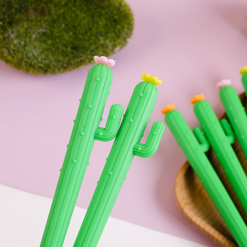 Bút gel nước cây hoa xương rồng cute