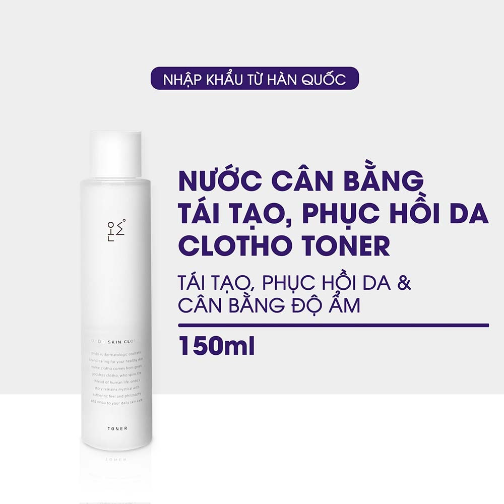 Nước cân bằng làm sạch sâu & dịu da Clotho toner 150ML