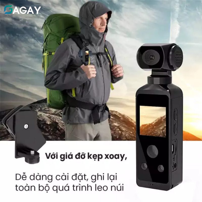 Camera Pocket 2 4K thể thao, quay phim 4k HD, camera mini máy quay phim cầm tay chống rung chất lượng cao