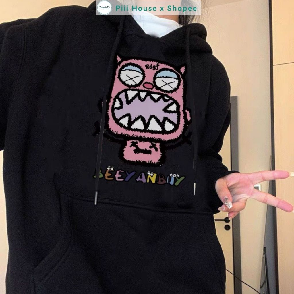 Áo Khoác Nỉ Hoodie Nam Nữ Dài Tay Form Rộng Oversize Mũ To 2 Lớp Vải Nỉ Lót Bông Mềm Mại