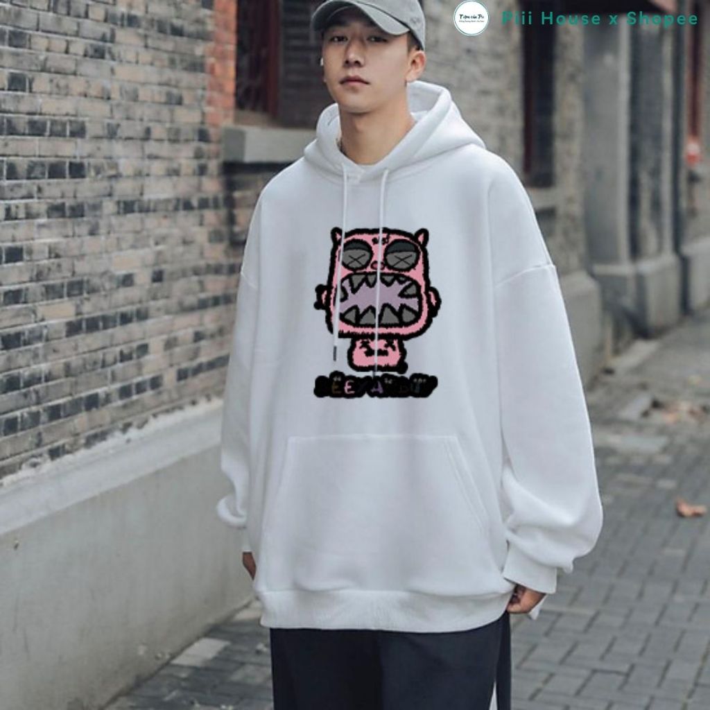 Áo Khoác Nỉ Hoodie Nam Nữ Dài Tay Form Rộng Oversize Mũ To 2 Lớp Vải Nỉ Lót Bông Mềm Mại