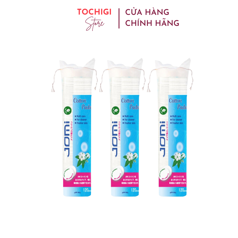 Bông tẩy trang Jomi tiết kiệm dung dịch 120 miếng