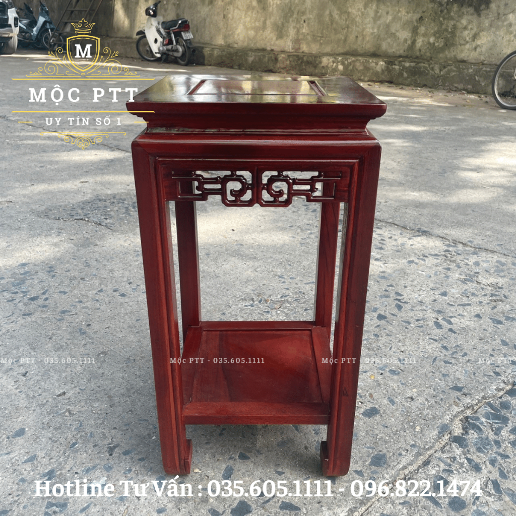 Đôn Vuông gỗ Lim kích thước mặt 40 cao 40 50 60 70 80 cm kê đồ trang trí