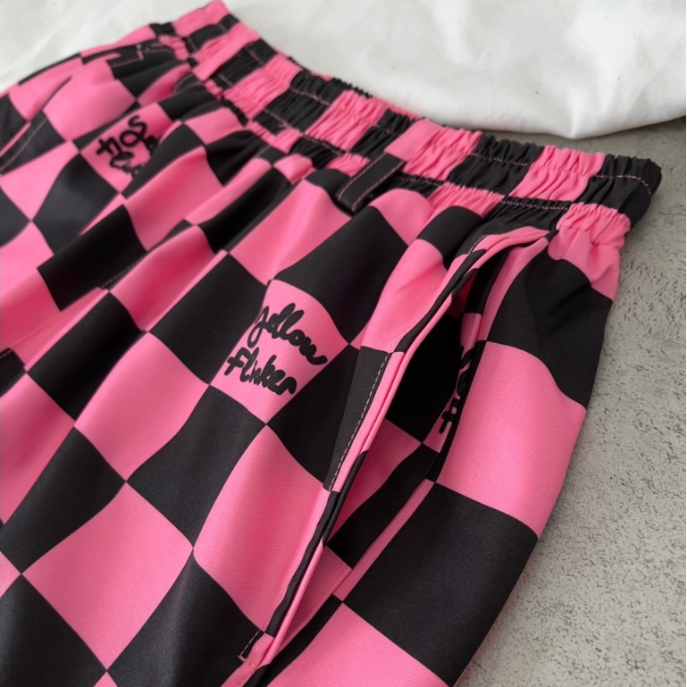 Bộ pijamas YELLOW FLICKER caro black pink unisex