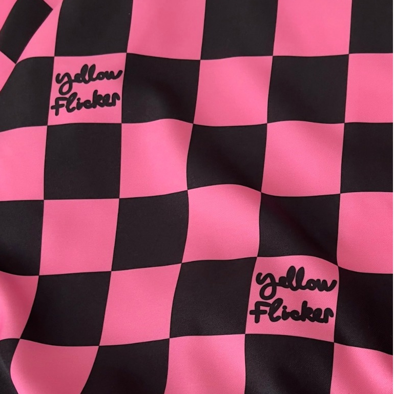 Bộ pijamas YELLOW FLICKER caro black pink unisex
