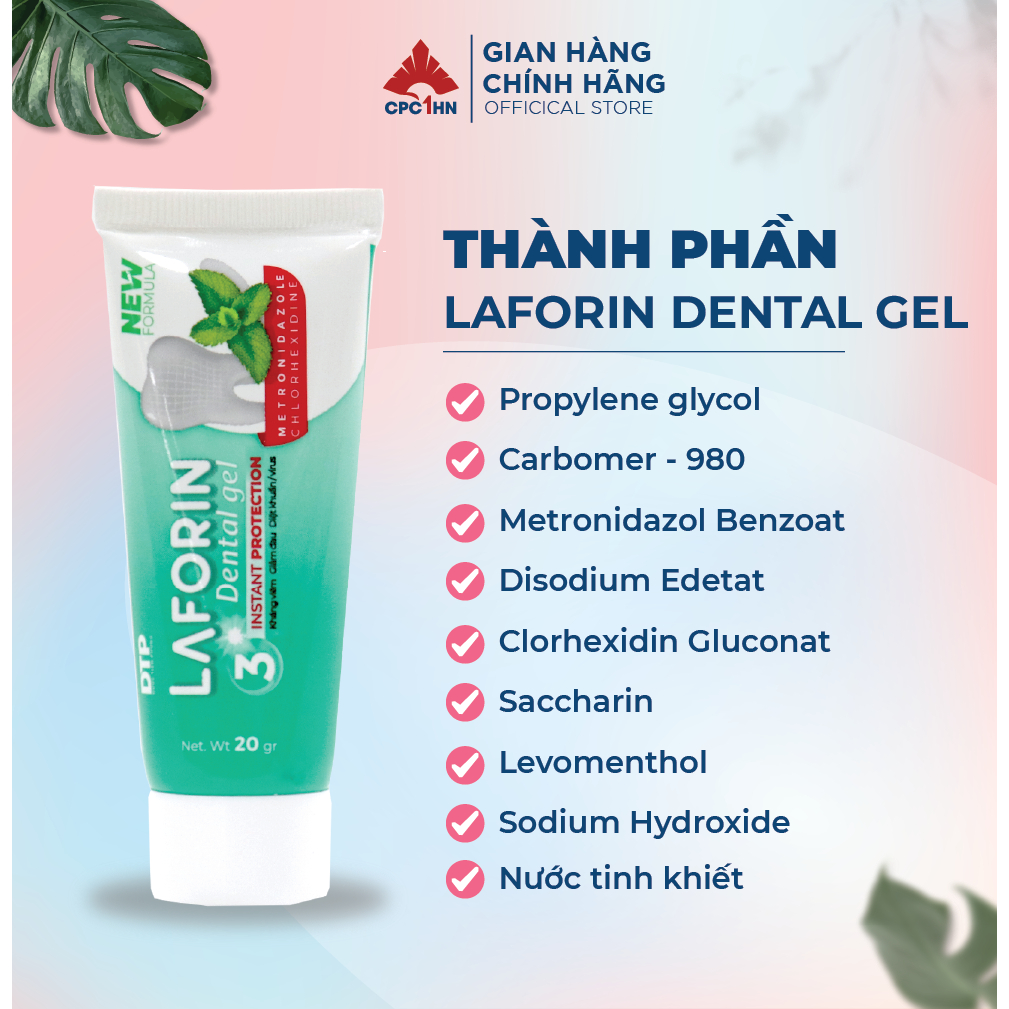 Gel bội nhiệt miệng Laforin Dental Gel tuýp 20g