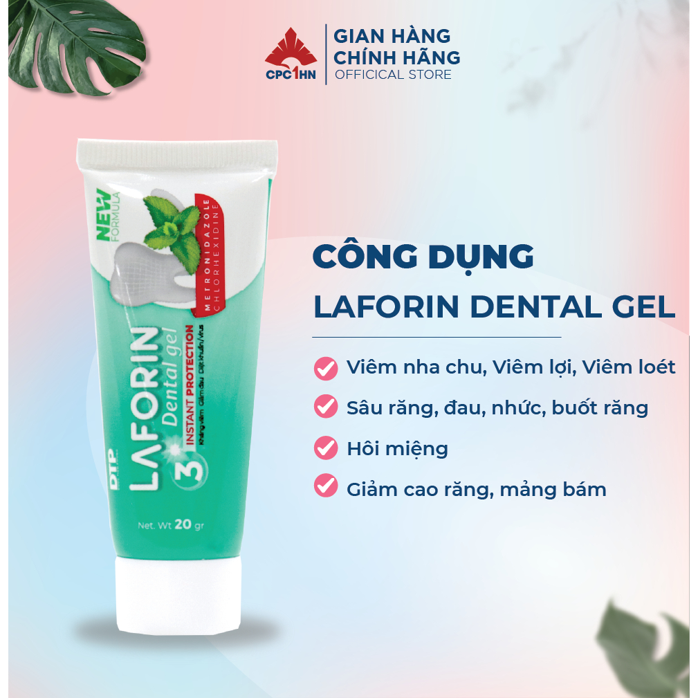 Gel bội nhiệt miệng Laforin Dental Gel tuýp 20g