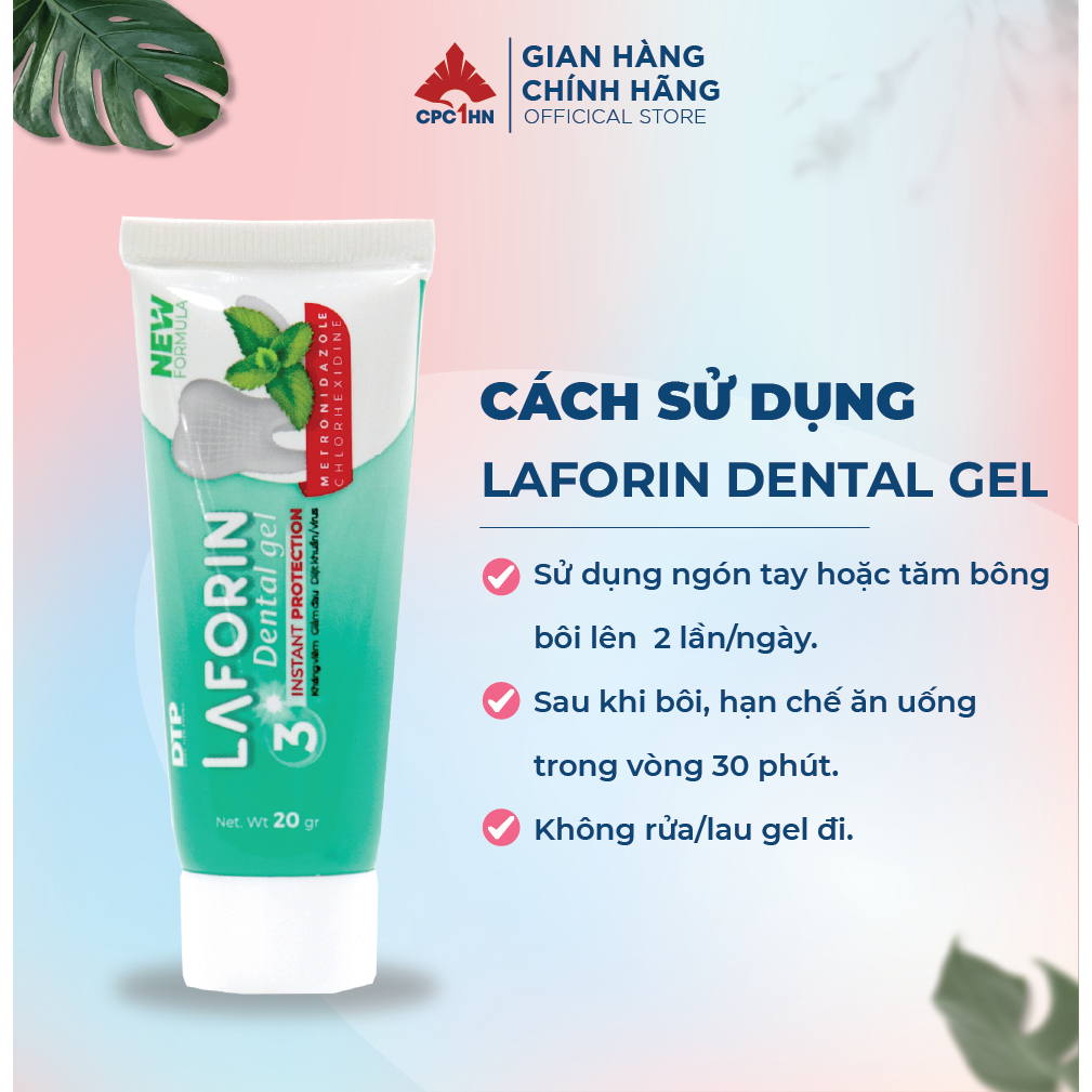 Gel bội nhiệt miệng Laforin Dental Gel tuýp 20g