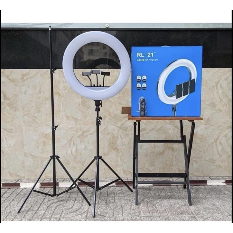 Đèn livestream, đèn trợ sáng, 54cm RL21 chính hãng, sử dụng chân Linco 2m1 cao cấp
