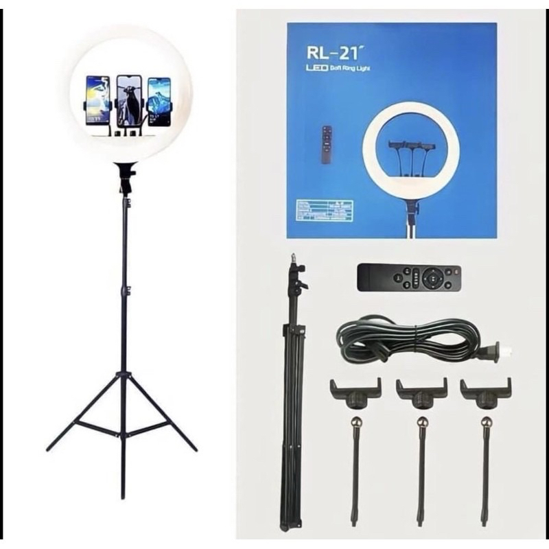 Đèn livestream, đèn trợ sáng, 54cm RL21 chính hãng, sử dụng chân Linco 2m1 cao cấp