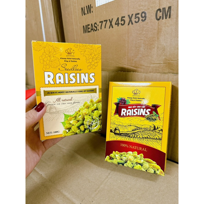 Vỏ Nho, vỏ hộp đựng Nho khô từ 100-300gr