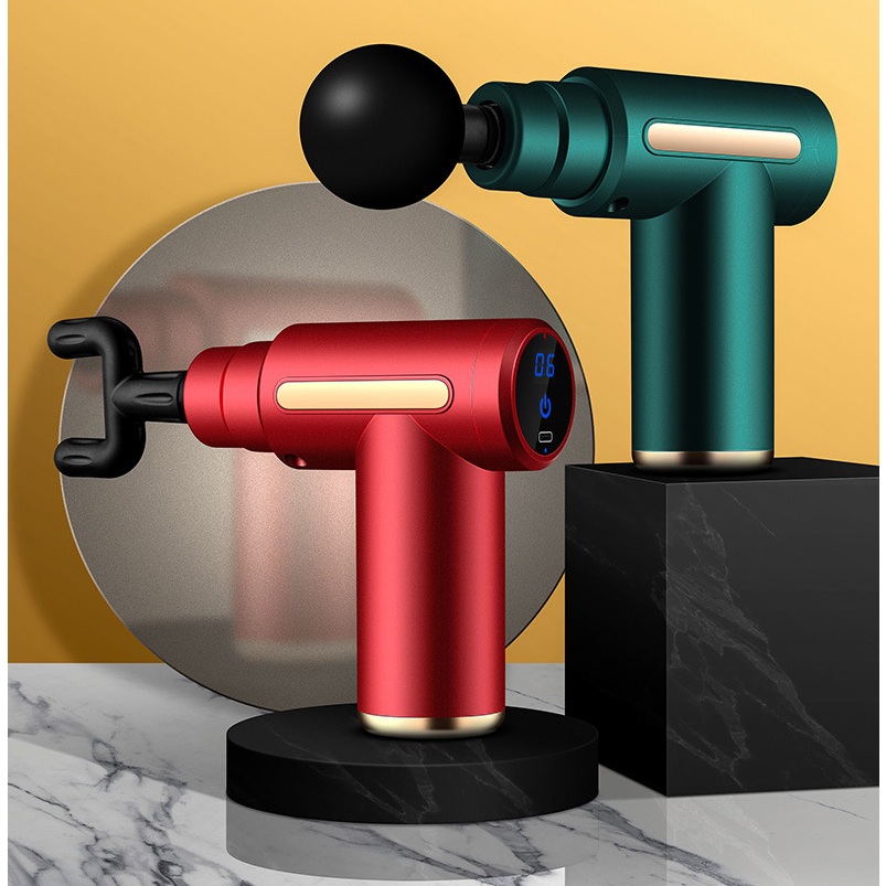 Máy massage cầm tay 4 đầu 6 chế độ - massage nhức mỏi vai gáy, đau giãn cơ - Máy đấm lưng đa năng