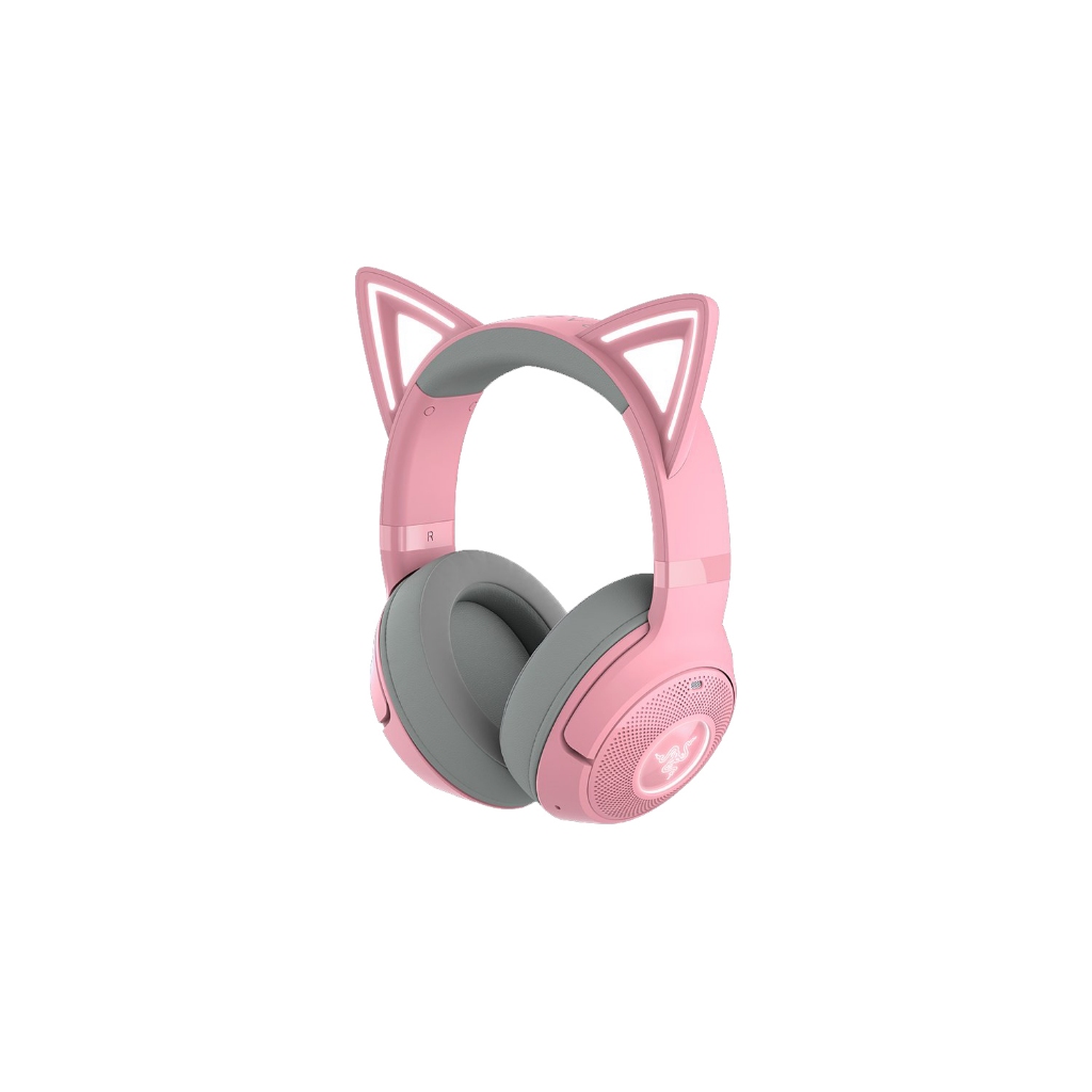 Tai Nghe Chơi Game Không Dây - Razer Kraken BT Kitty Edition-V2 Quartz Hồng Bluetooth- Phiên bản 2023- Hàng Chính Hãng