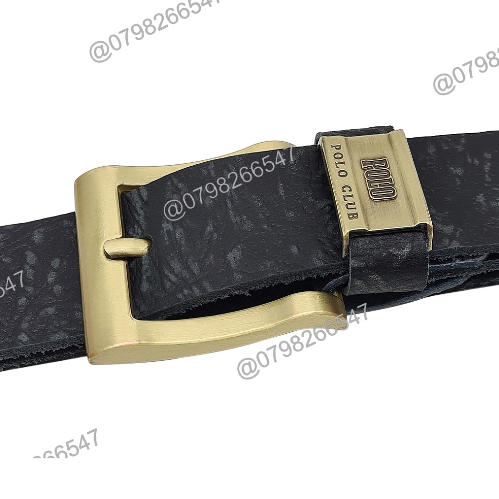 Thắt lưng da nam da thật bản thô DHM-341 | Đầu khoá kim màu đồng vuông bản to | Bảo hành 12 tháng