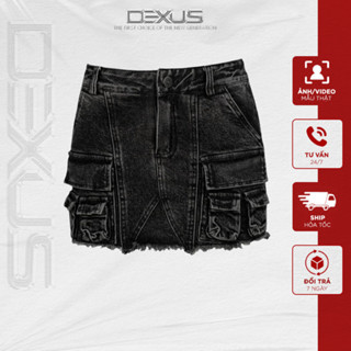  Chân Váy Bò LoangTúi Hộp Nữ Dáng Ôm Ngắn DX DEXUS_DXCV10006 