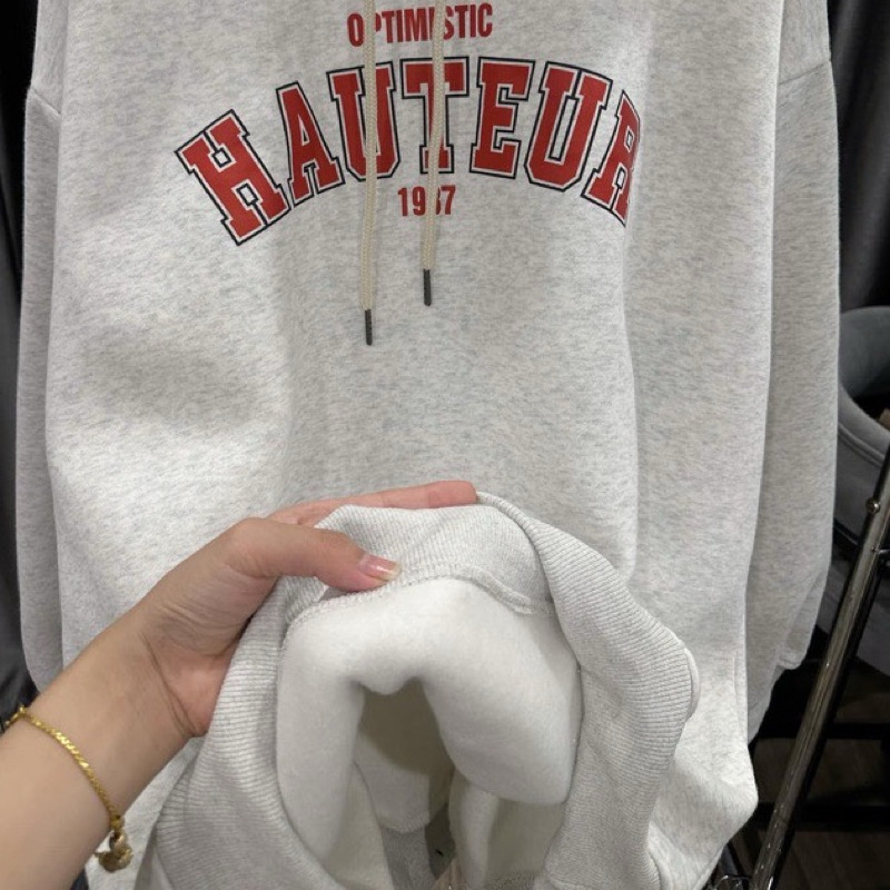 Áo Hoodie HAUTEUR Basic Chất Liệu Nỉ Bông 2 Lớp Siêu Dày, áo khoác nam nữ hot trend 2023