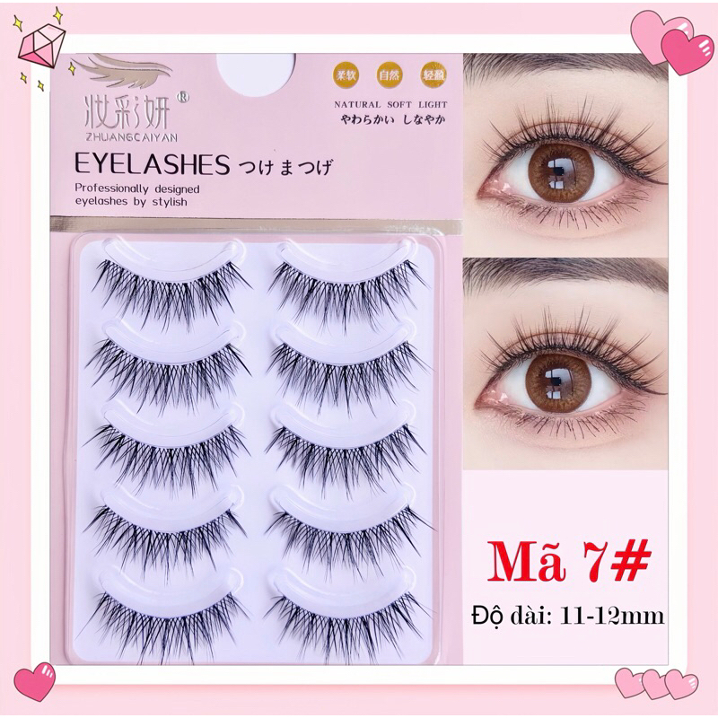 Lông Mi Giả Gân Anime, Phong Cách Tây Siêu Đẹp, Mềm, Nhẹ, Tự Nhiên