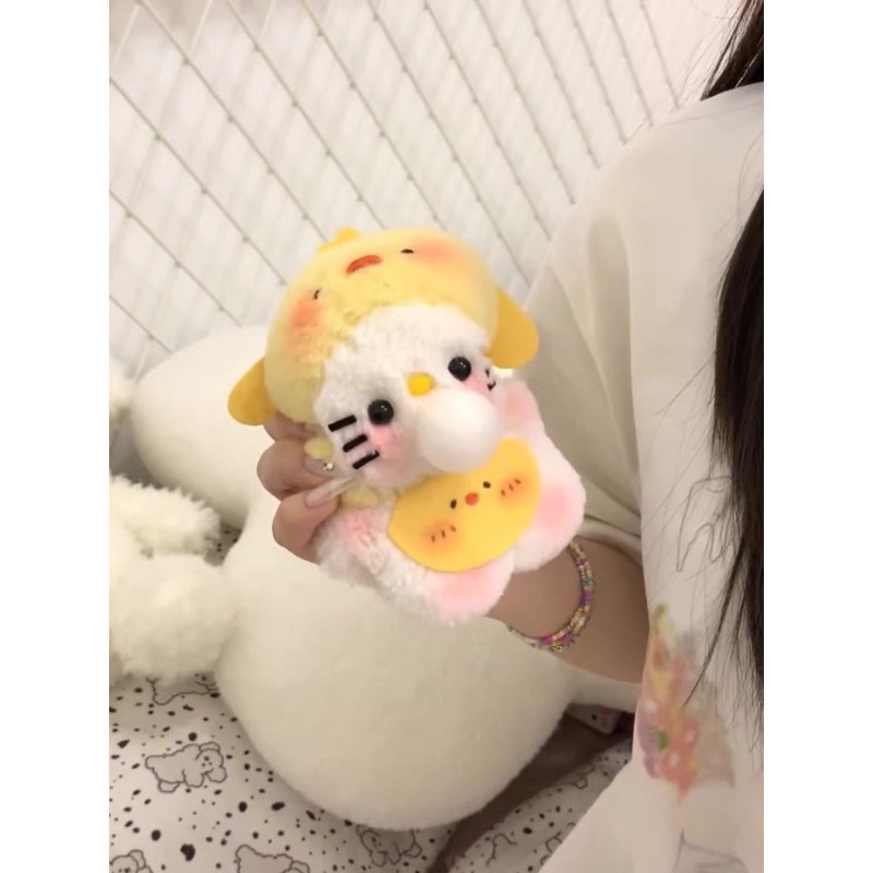 Gấu nhồi bông Hello Kitty thổi bong bóng DIY cosplay Lotso,Loppy,Hangyodon,Gà con,… dễ thương