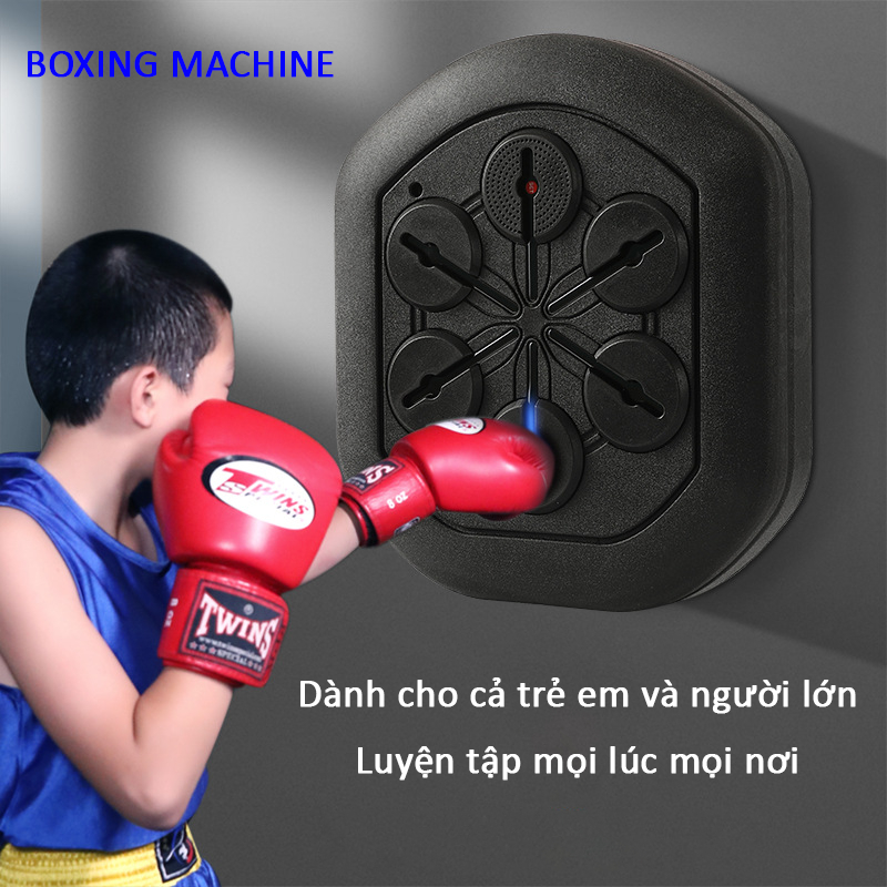 Máy Đấm Bốc Cao Cấp - Có App Kết Nối Với Điện Thoại - Hiện Thị Vị Trí Ngẫu Nhiên + Kết Nối Nhạc Bluetooth