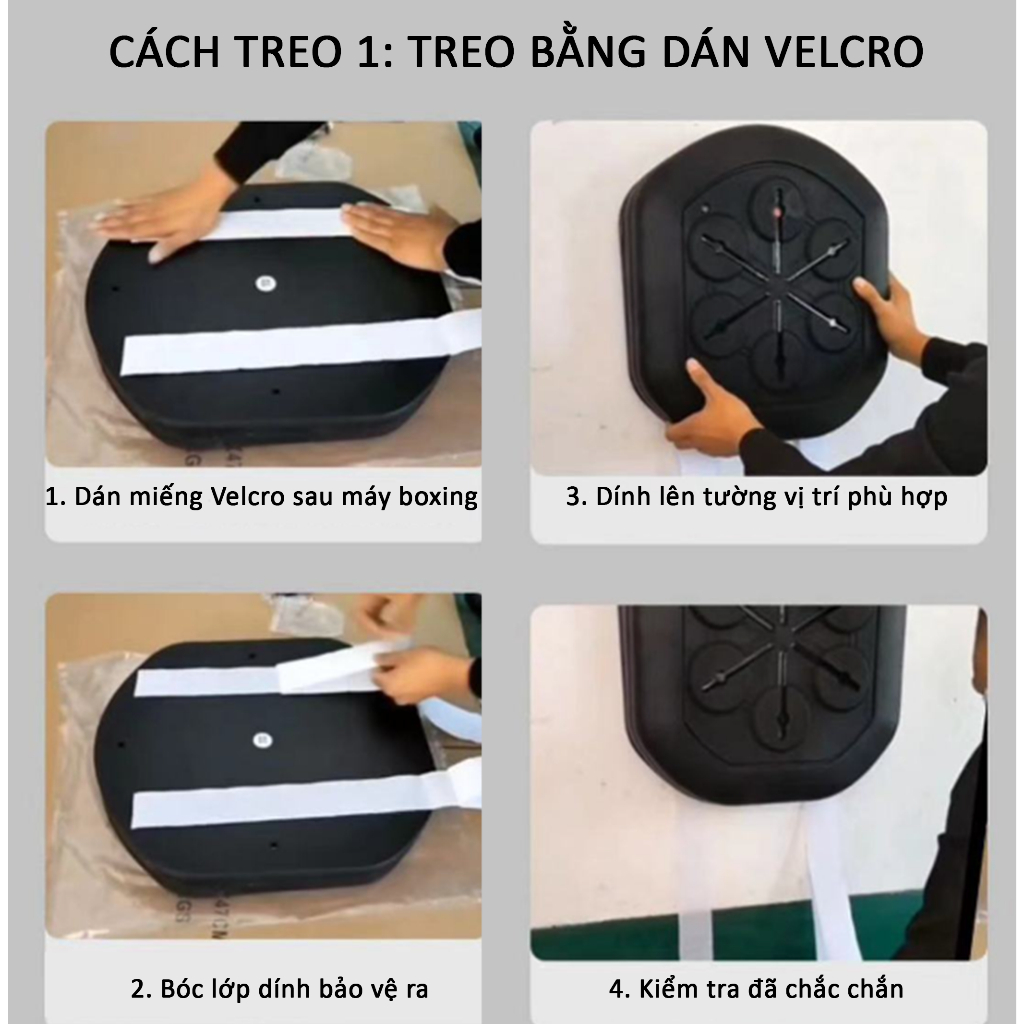 Máy Đấm Bốc Cao Cấp - Có App Kết Nối Với Điện Thoại - Hiện Thị Vị Trí Ngẫu Nhiên + Kết Nối Nhạc Bluetooth