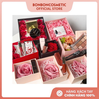 Hộp đựng quà nơ Bonboncosmetic mix hoa sang trọng (đủ size)