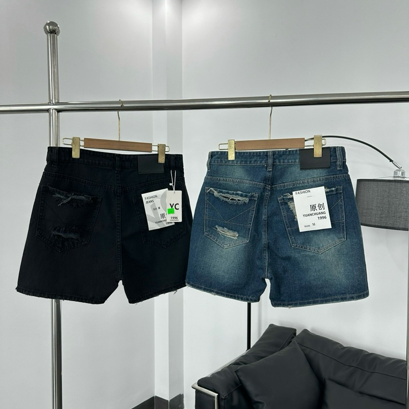QUẦN SHORT NAM - FROM TRÊN GỐI - Chất Liệu Jeans Cao Cấp - Định Lượng Vải 340GSM - Có 2 Màu Xanh Và Đen M1120 - M1122