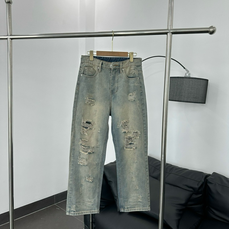 QUẦN BAGGY JEANS RÁCH - FROM RỘNG CHO NAM VÀ NỮ KÈM ẢNH THẬT M1284