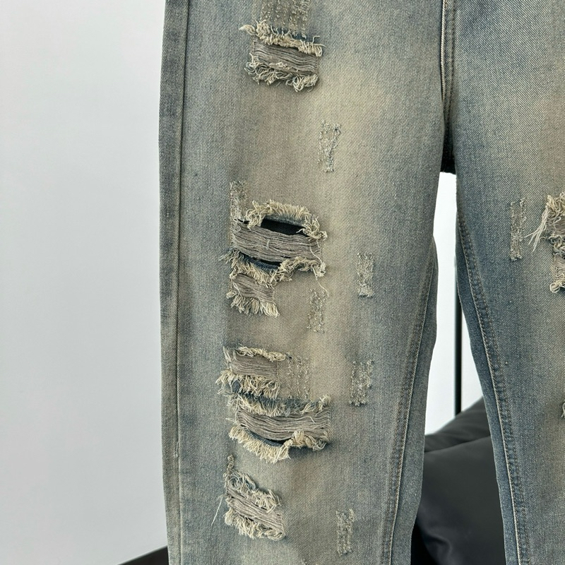 QUẦN BAGGY JEANS RÁCH - FROM RỘNG CHO NAM VÀ NỮ KÈM ẢNH THẬT M1284