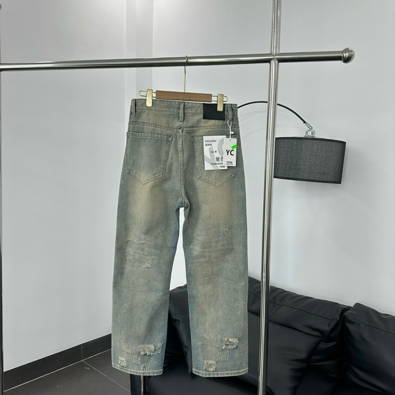 QUẦN BAGGY JEANS RÁCH - FROM RỘNG CHO NAM VÀ NỮ KÈM ẢNH THẬT M1284