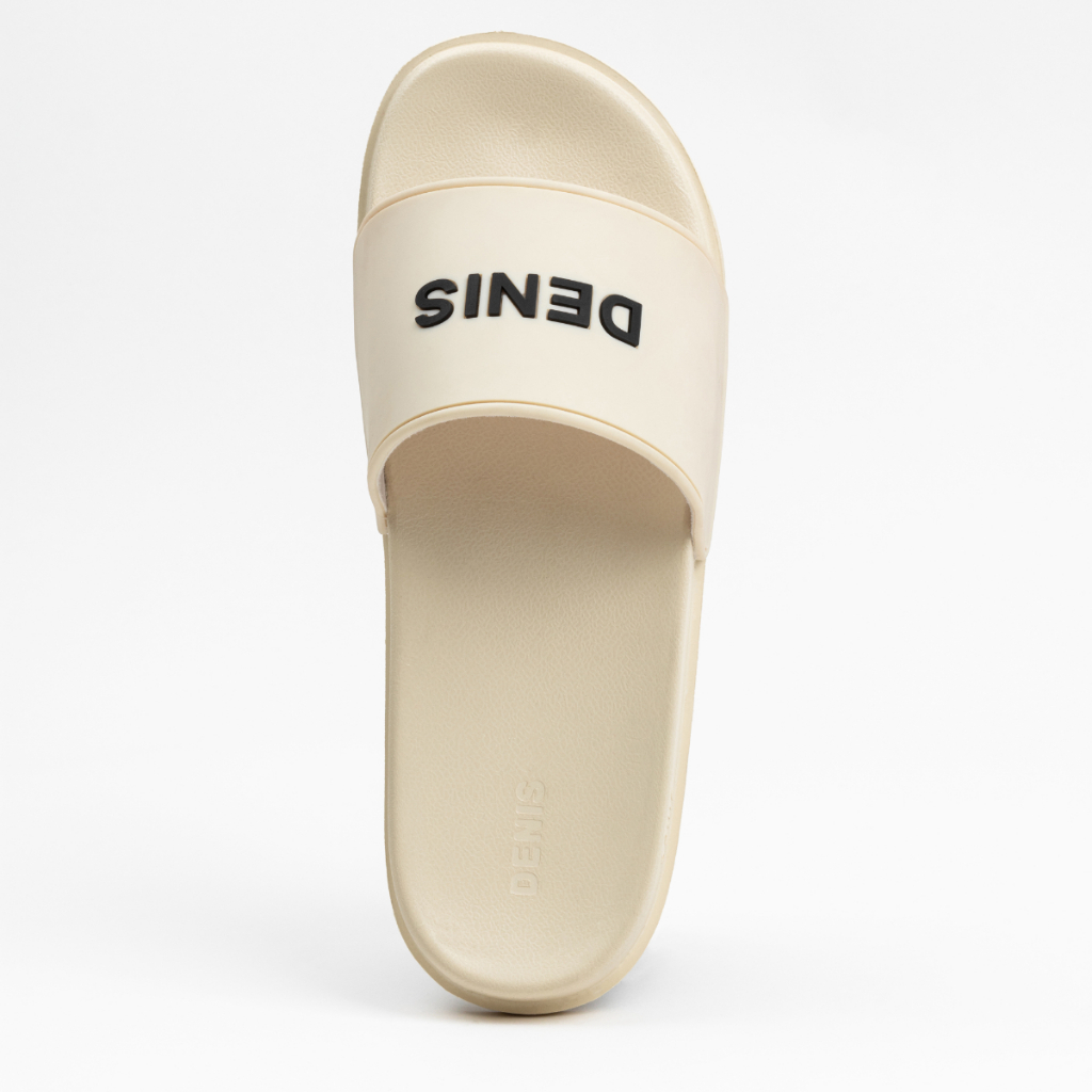 Dép quai ngang nam nữ Denis DN15 Unisex Slipper Full Màu trắng kem basic Ngoài trời