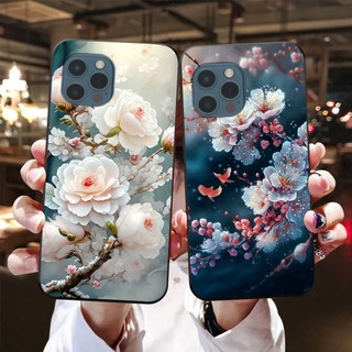 Ốp lưng Iphone 12 Pro / ip 12 Pro max in hình hoa đào siêu đẹp