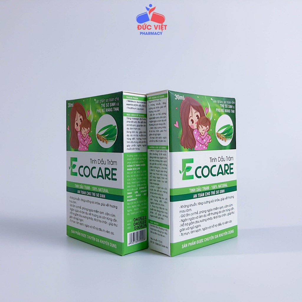 Tinh dầu tràm ECOCARE kháng khuẩn,giữ ấm cơ thể, giảm đau sương khớp