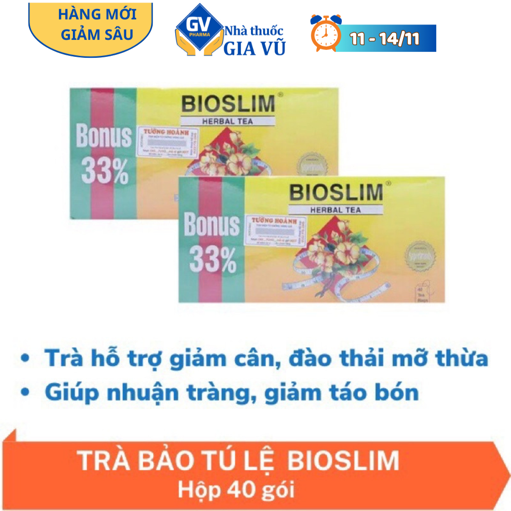 BIOSLIM Trà Bảo tú lệ hỗ trợ giảm cân