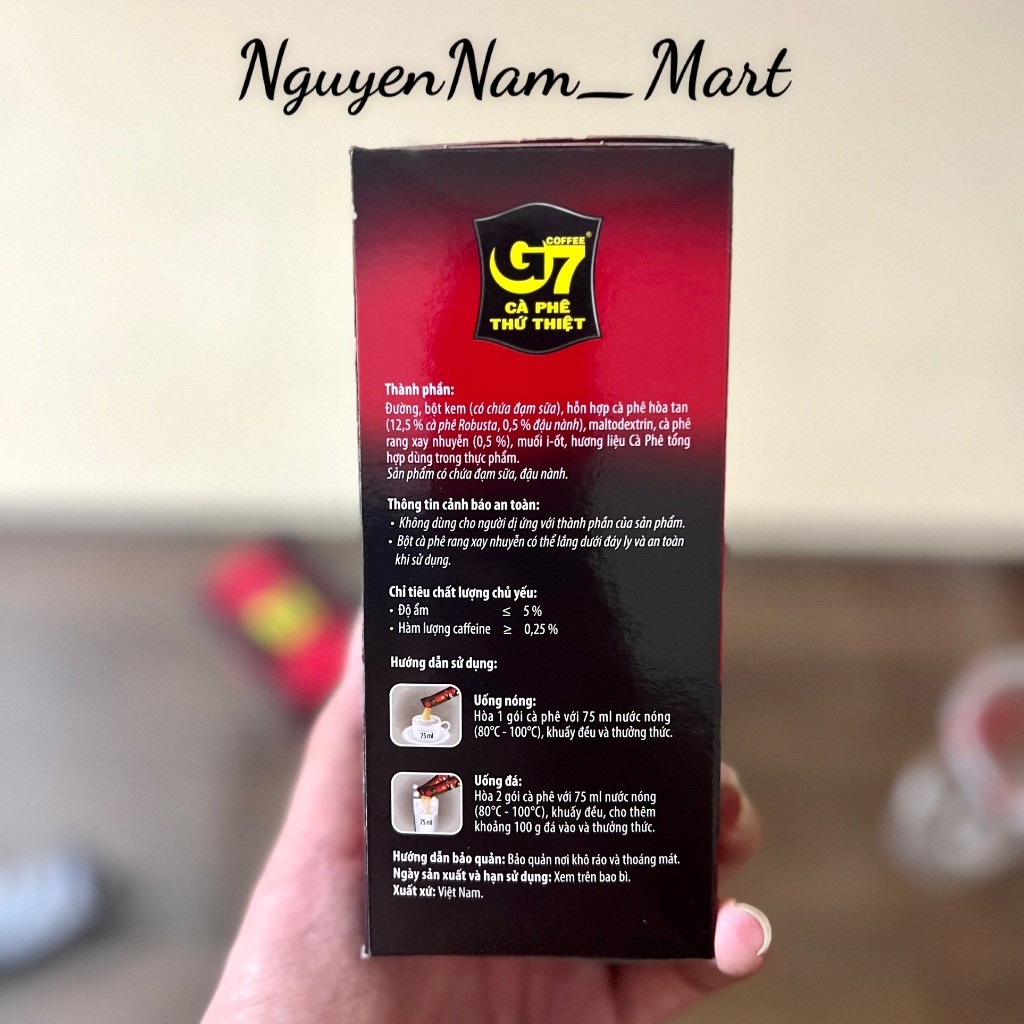Cà Phê Hoà Tan G7 Hộp 285G  /336G