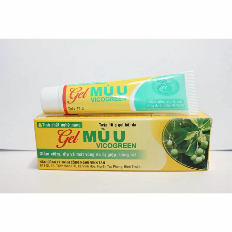 Gel Mù U Vicogreen⚡CAM KẾT CHÍNH HÃNG⚡Gel bôi bỏng liền da hiệu quả tuýp 10g