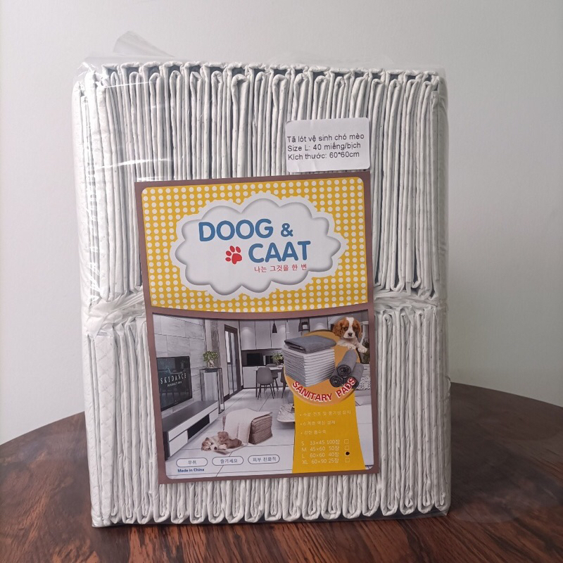 Túi tã lót chuồng cho chó mèo thú cưng, lót lồng khay vệ sinh, sàn xe charcoal than carbon hoạt tính cỡ S 33x45, M 45x60